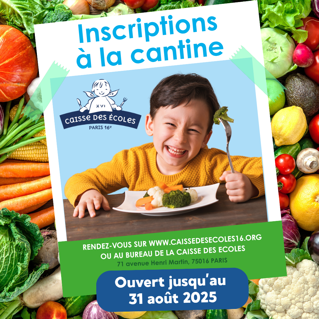 INSCRIPTION A LA CANTINE – NOTIFICATION TARIFAIRE 2025/2026