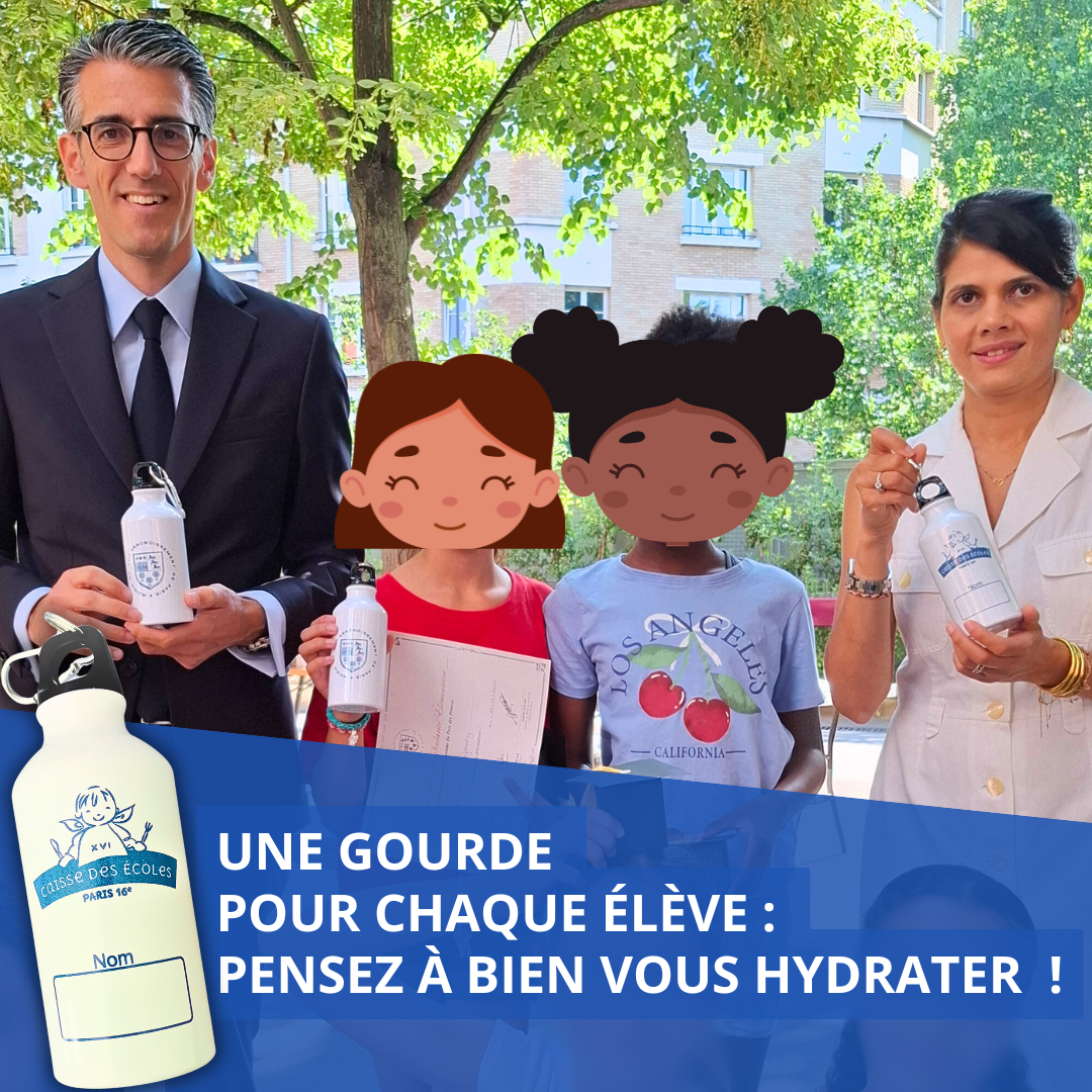 Une gourde pour chaque élève : pensez à bien vous hydrater !