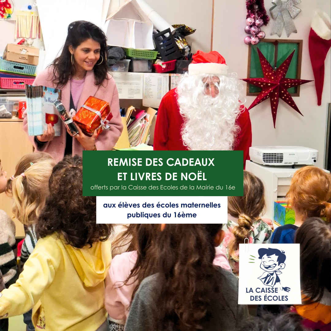 Traditionnelle distribution de jouets et de livres dans les écoles maternelles du 16ème